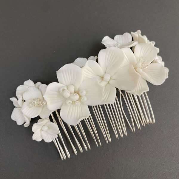 Bridal Headwear Accessories White Ceramic - Image 2