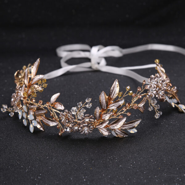 New Handmade Hairband Gold Leaf Headdress Bridal Hair Accessories Bridal Jewelry - Image 6