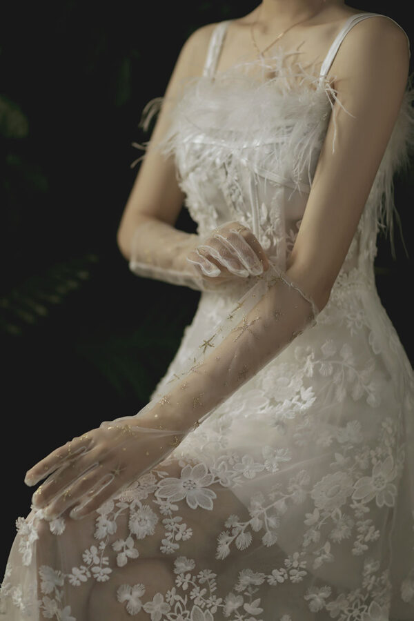 Bridal Wedding Dress Fingerless Gloves - Image 6