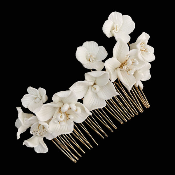 Bridal Headwear Accessories White Ceramic - Image 4