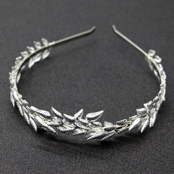 Bridal Golden Leaf Headband Alloy Crown Hair Accessories - Image 4