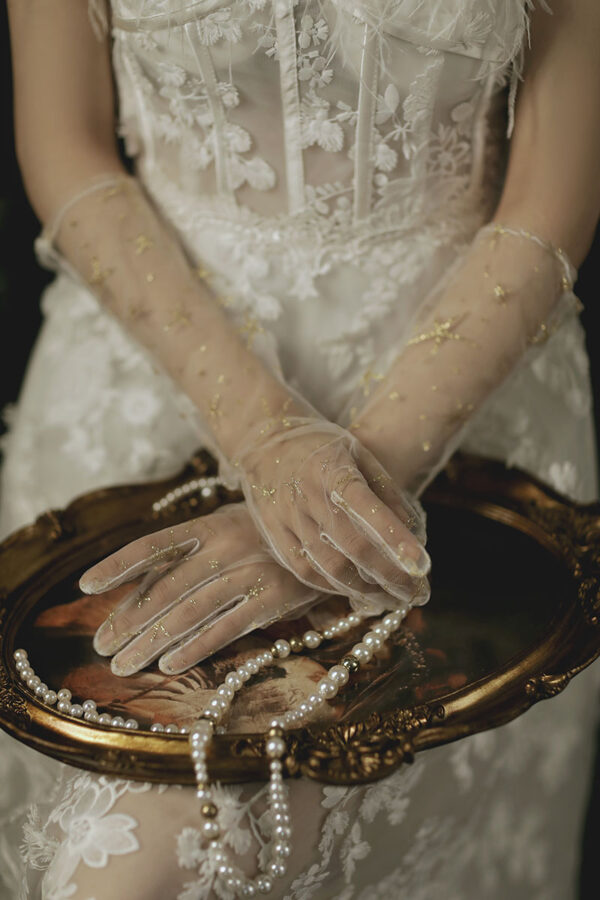 Bridal Wedding Dress Fingerless Gloves - Image 5