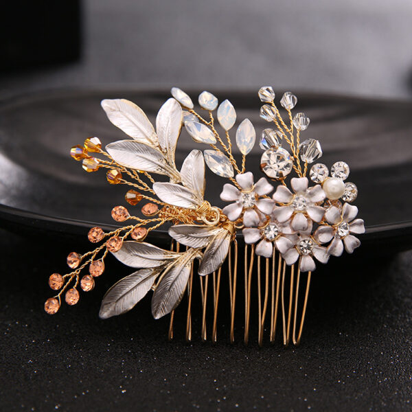 New Handmade Hairband Gold Leaf Headdress Bridal Hair Accessories Bridal Jewelry - Image 5