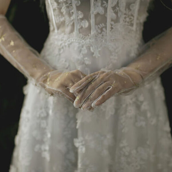 Bridal Wedding Dress Fingerless Gloves - Image 3