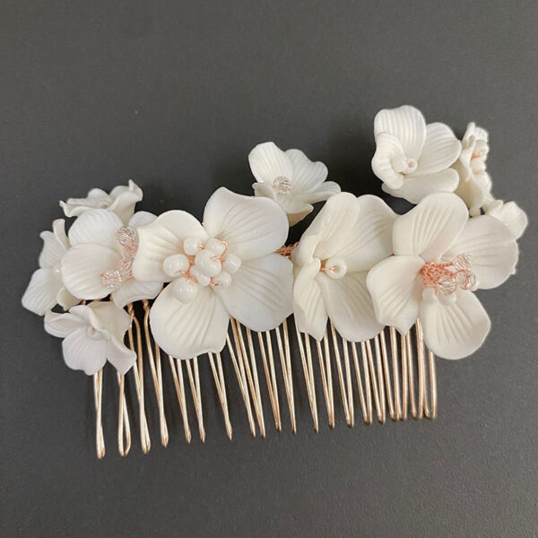 Bridal Headwear Accessories White Ceramic - Image 3