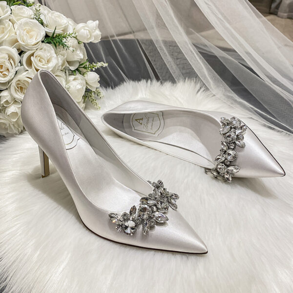 Wedding Dress Crystal Bridal Shoes - Image 6