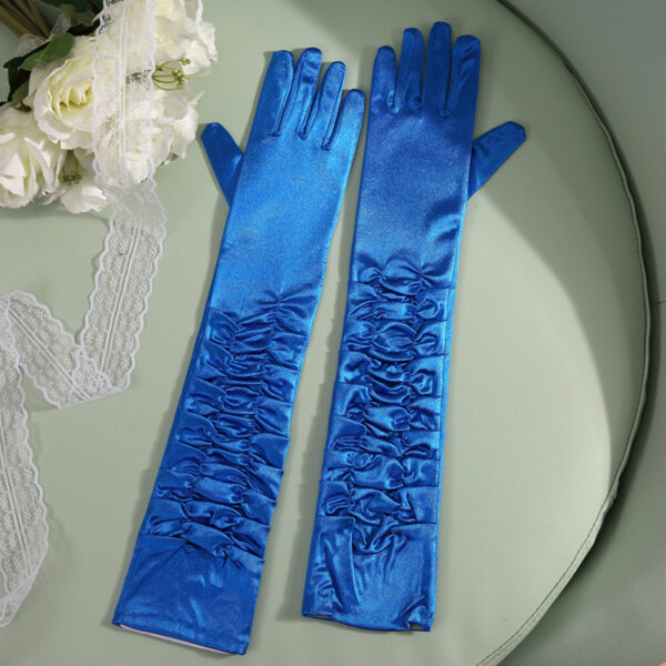 50cm Bridal Wedding Dress Satin Lengthened Gloves - Image 2