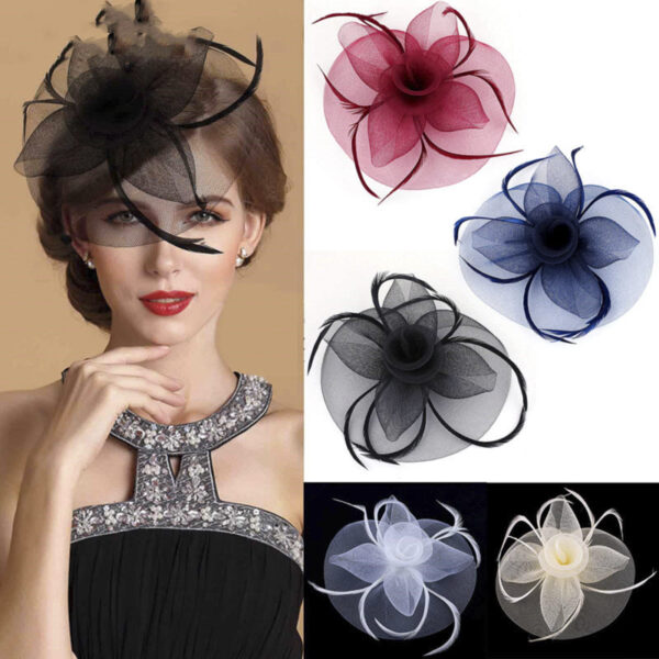 Flower Mesh Hair Accessories Bridal Stage Performance