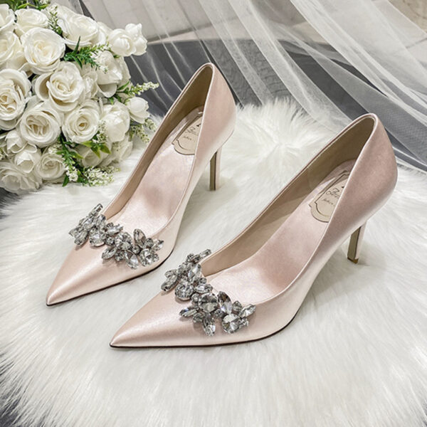 Wedding Dress Crystal Bridal Shoes - Image 4