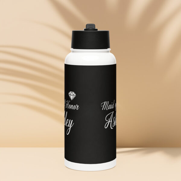 Stainless steel water bottle with a straw lid - Image 3